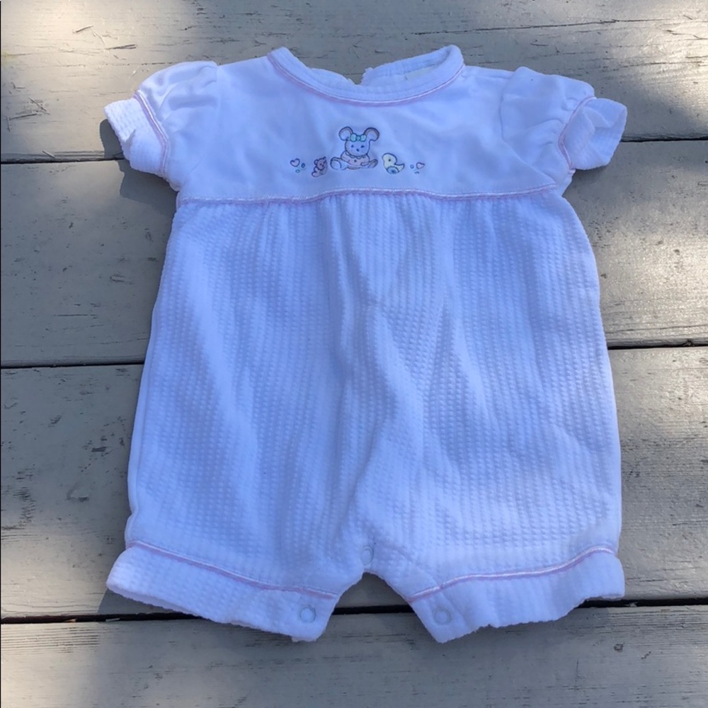 Cute baby white overall